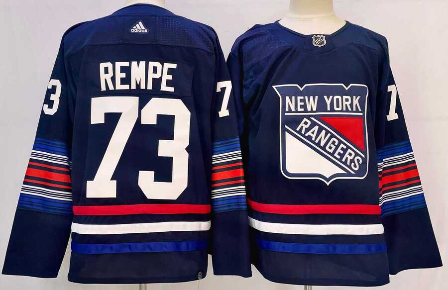 Mens New York Rangers #73 Matt Rempe Navy Alternate Jersey->new york rangers->NHL Jersey